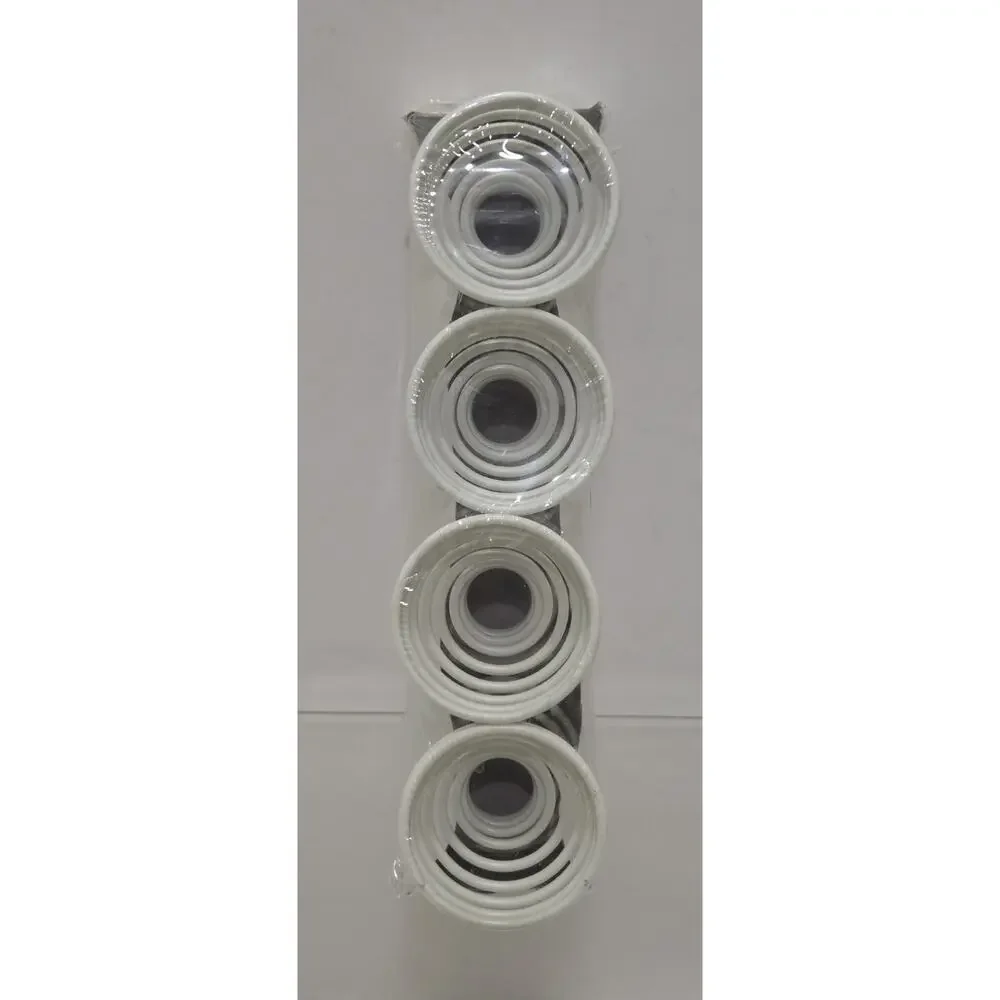 Vintage Ikea Respit 1990 Spiral Eggcup White Metal Set Of 4 NOS